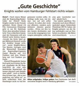 Vorbericht Heide Knights vom 02.11.2019