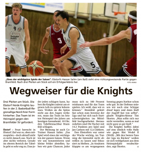 Vorbericht Heide Knights vom 07.12.2019