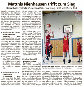 Spielberichte Ebstorf Knights vom 14.01.2020