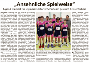 Jugend trainert fuer Olympia - Basketballteam Oberschule Ebstorf vom 08.12.2023